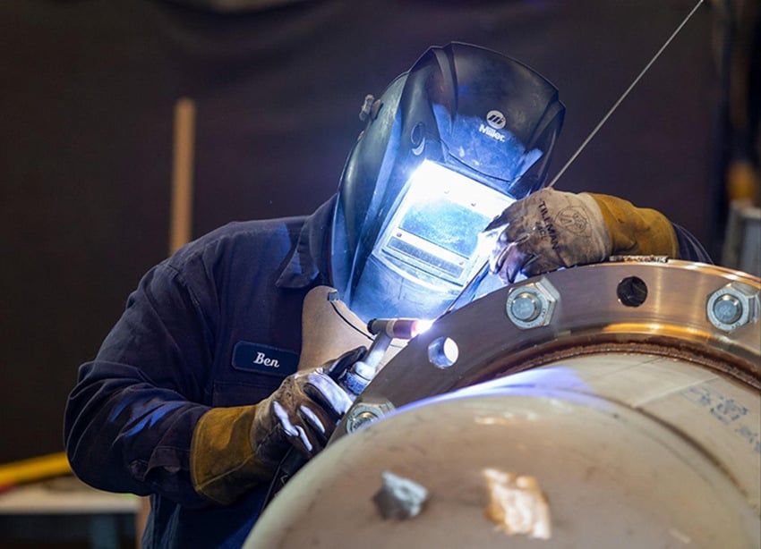 5 - Fabrication - AWS Certified Welder - Welding a heat exchanger for refining - biofuels